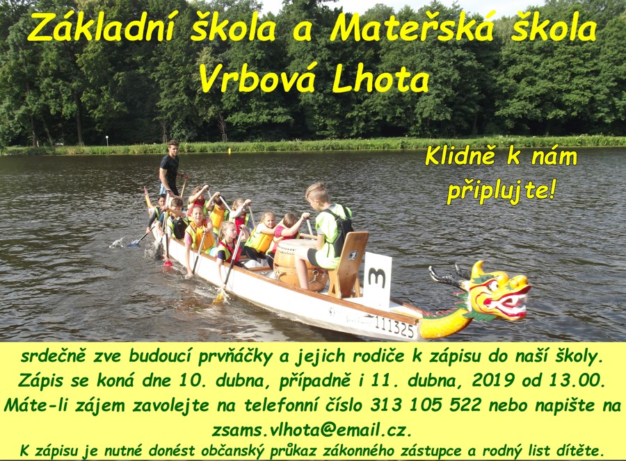 Pozvnka na zpis do Z Vrbov Lhota foto-Pozvanka_zapis 2019a